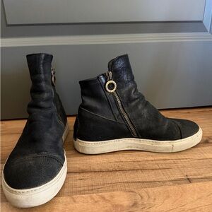 Fiorentini + Baker Black Leather Sneakers